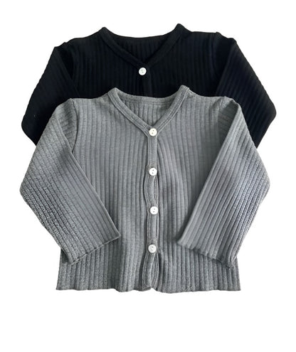 Rib Cardigan - Grey