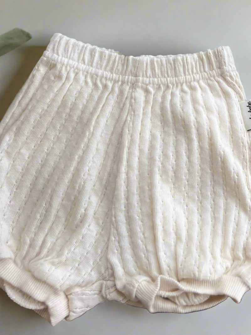 valu bebe bloomers - chocolate and ivory pointelle 'coy'