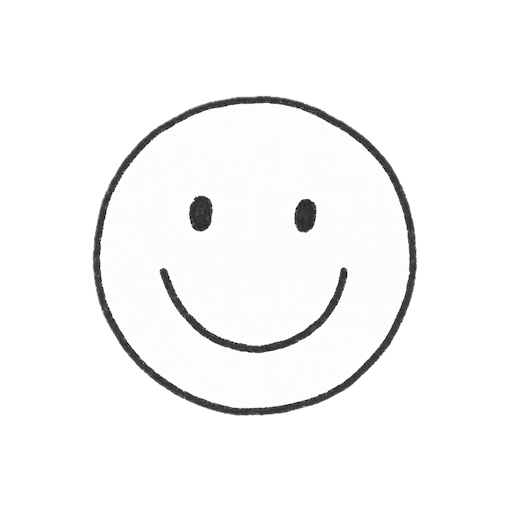 Simple black smiley face on a white background