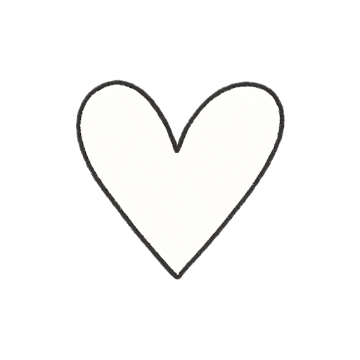 Simple black heart outline on a white background