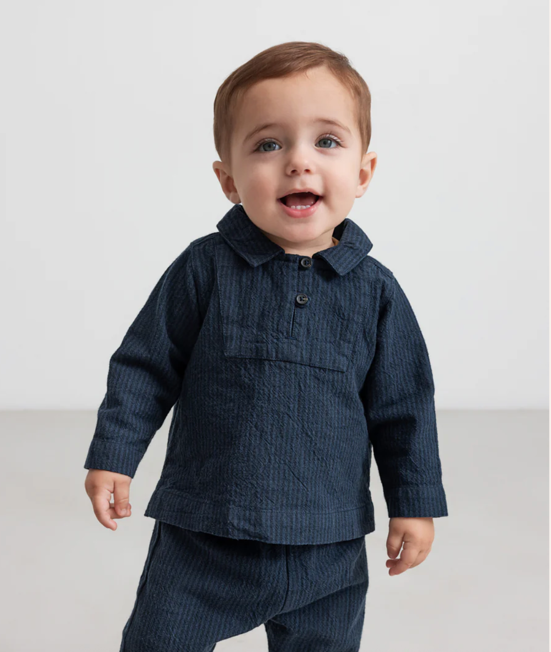 marmar copenhagen baby boy shirt - chambray longsleeve 'tovas'