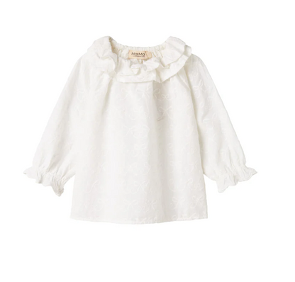 marmar copenhagen baby girl blouse - white bows 'tonello'