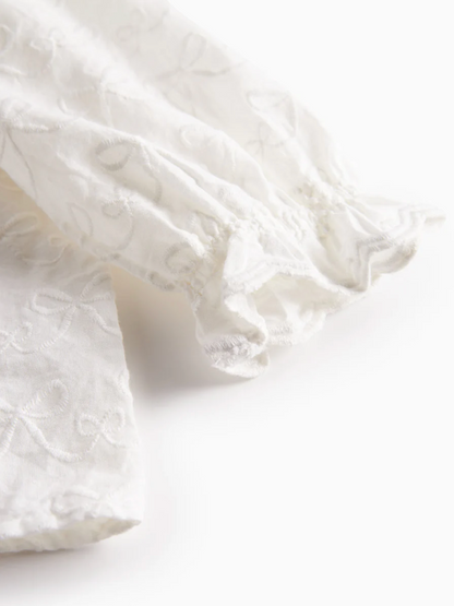 marmar copenhagen baby girl blouse - white bows 'tonello'