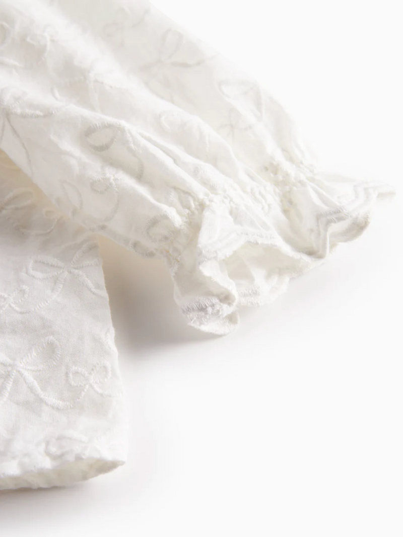 marmar copenhagen baby girl blouse - white bows 'tonello'