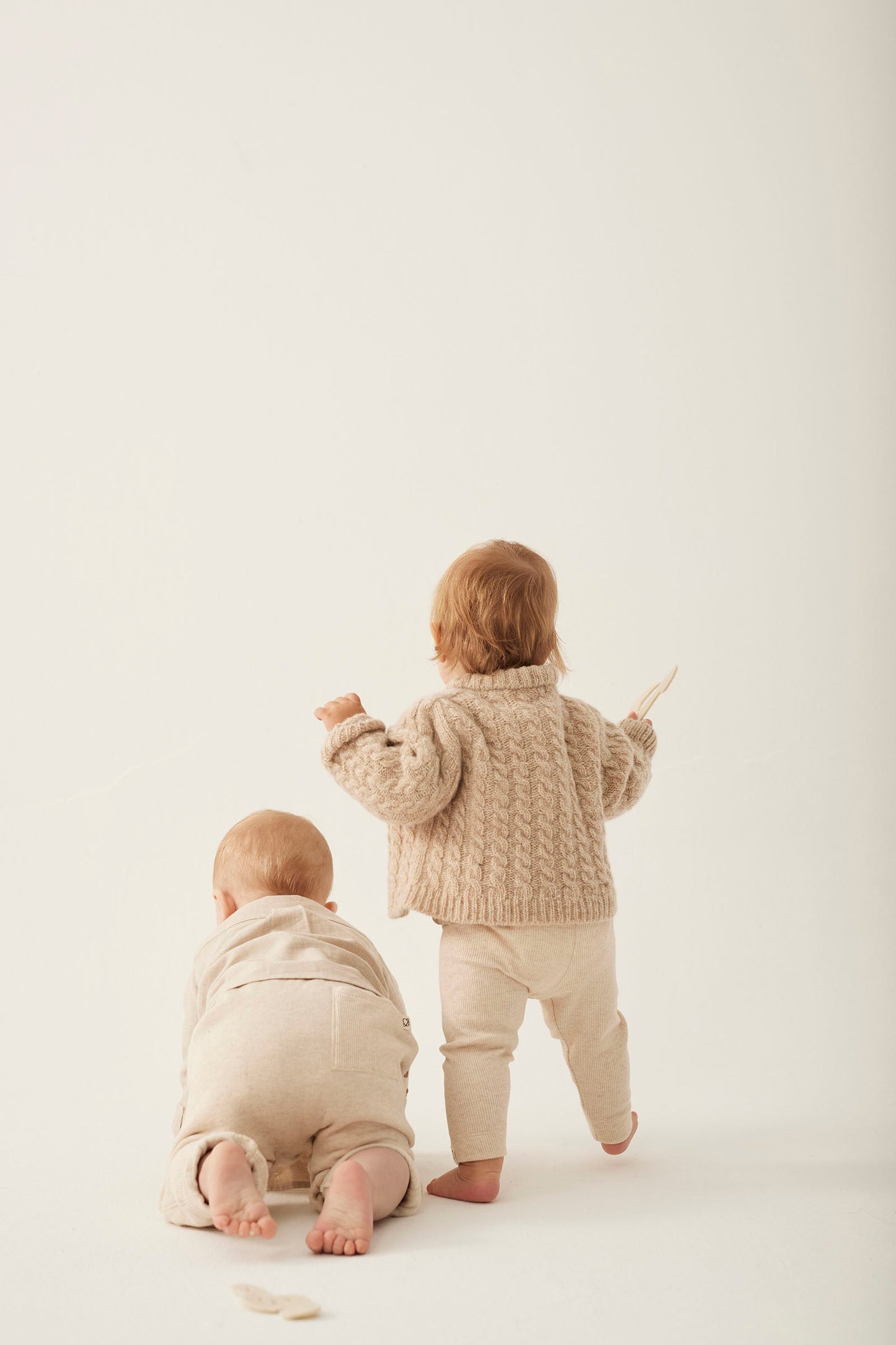 baby cable knit cardigan - stone 'martinique' - cozmo - My Little Cozmo - 