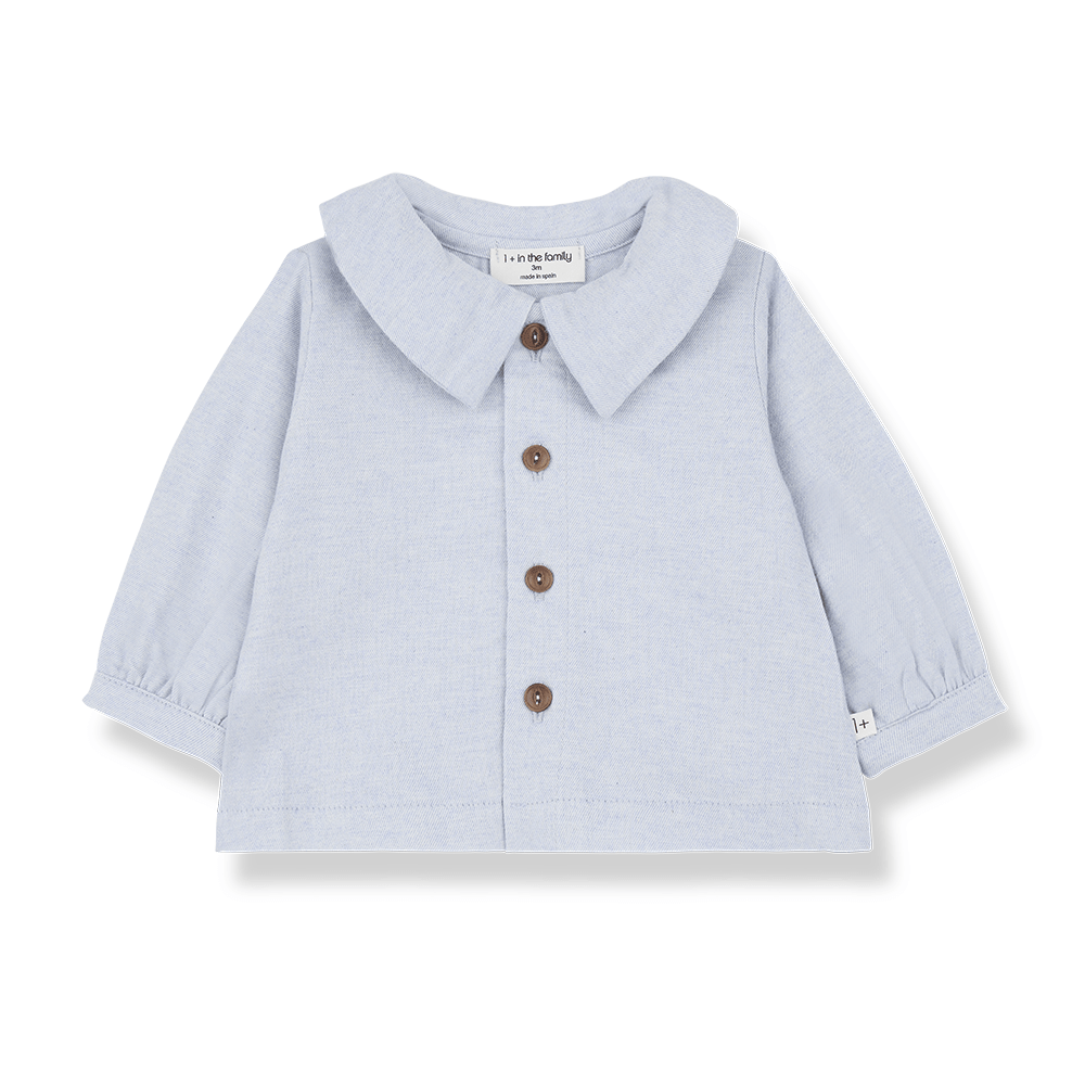 baby light blue collared blouse - 'nadia' by +1 in the family - +1 in the family - Top