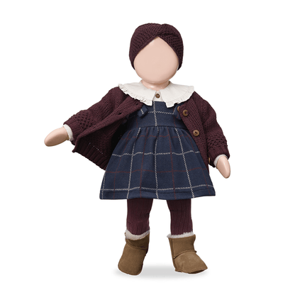 baby plaid navy overall skirt dress - 'nina' by +1 in the family - +1 in the family - Dress