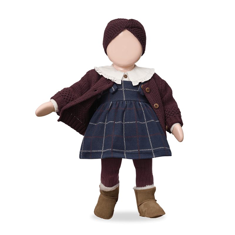 baby plaid navy overall skirt dress - 'nina' by +1 in the family - +1 in the family - Dress