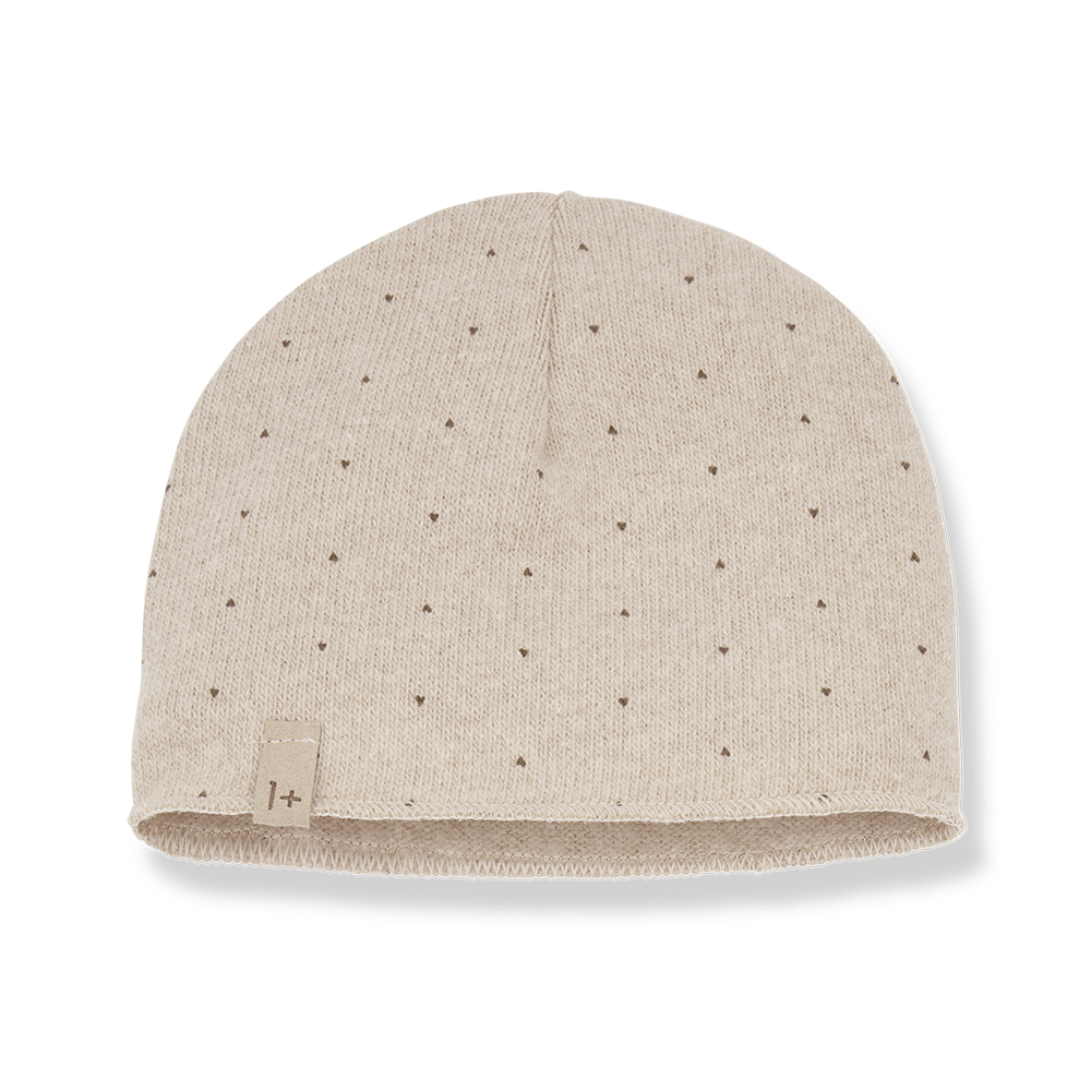 beige dot knit beanie - 'ares' by +1 in the family - +1 in the family - beanie