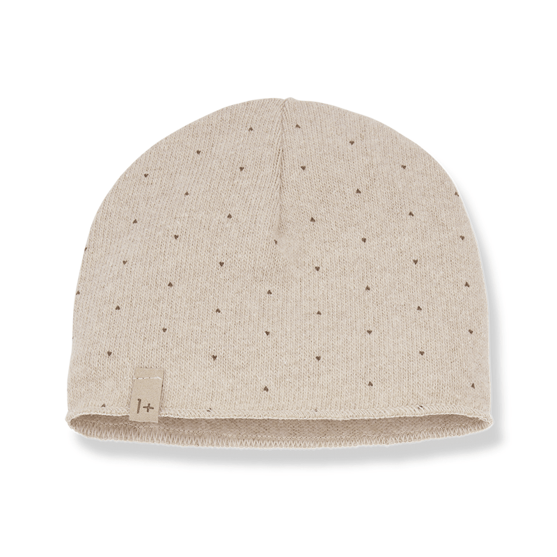 beige dot knit beanie - 'ares' by +1 in the family - +1 in the family - beanie