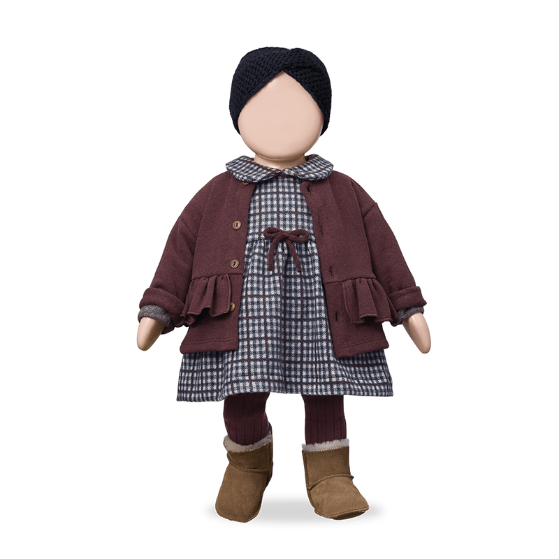 burgundy melanzana girly knit jacket - 'vanessa' by +1 in the family - +1 in the family - Sweater + Jacket