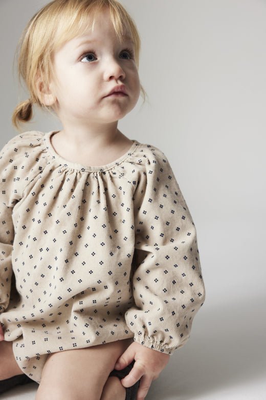 cozmo bodysuit - beige corduroy 'freeda' - My Little Cozmo - Bodysuit