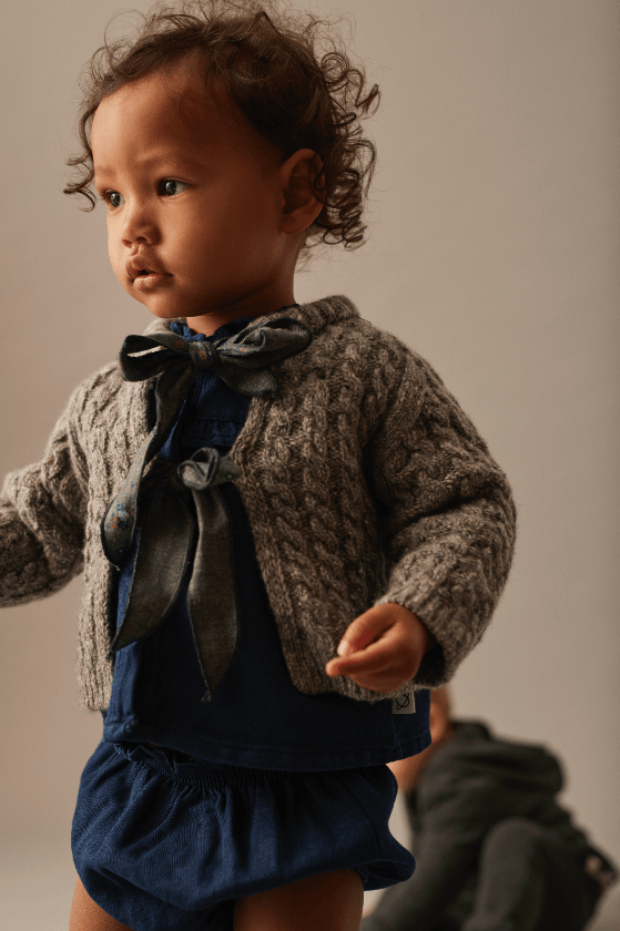 cozmo cardigan - red cable knit 'martinique' - My Little Cozmo - Cardigan