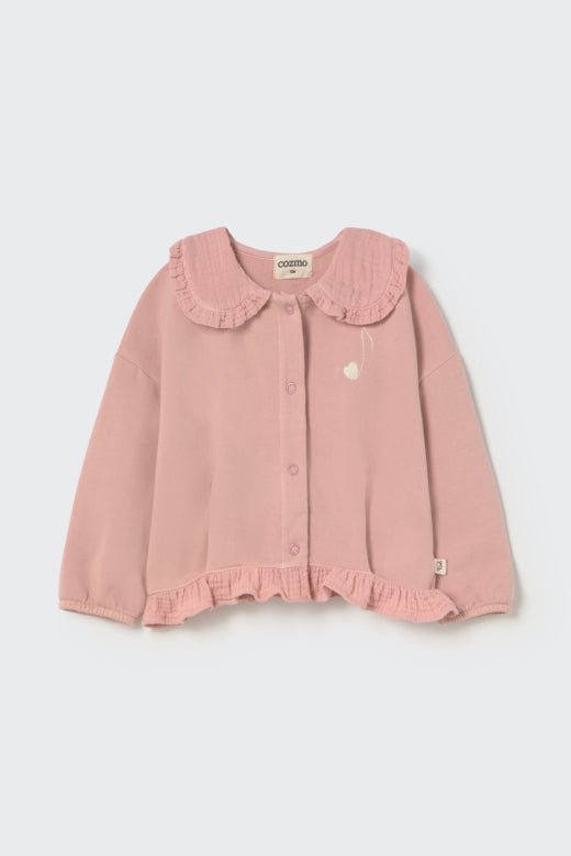 cozmo cardigan - soft pink puffed fleece 'maui' - My Little Cozmo - Cardigan