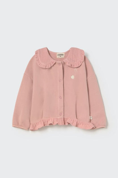cozmo cardigan - soft pink puffed fleece 'maui' - My Little Cozmo - Cardigan