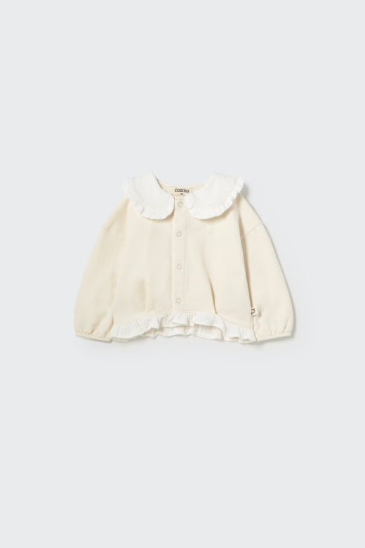 cozmo cardigan - soft white puffed fleece 'maui' - My Little Cozmo - Cardigan