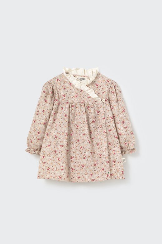 cozmo dress - melange floral flannel 'berna' - My Little Cozmo - Dress