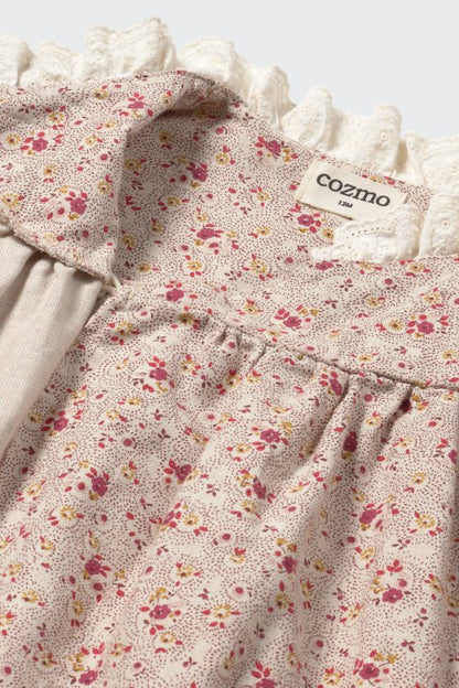 cozmo dress - melange floral flannel 'berna' - My Little Cozmo - Dress