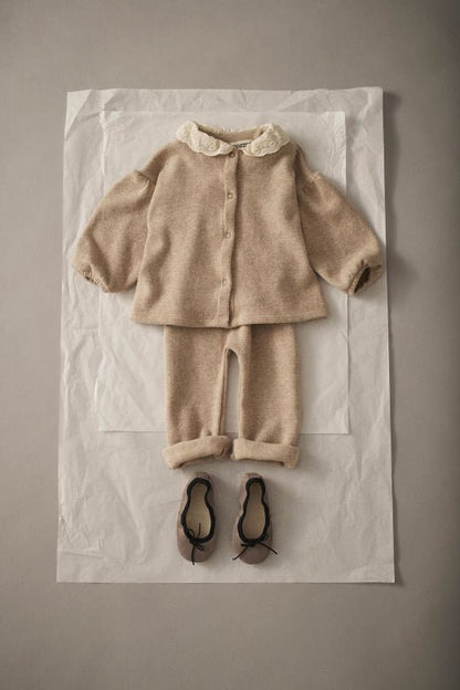 cozmo knit baby cardigan - beige 'venecia' - My Little Cozmo - Cardigan