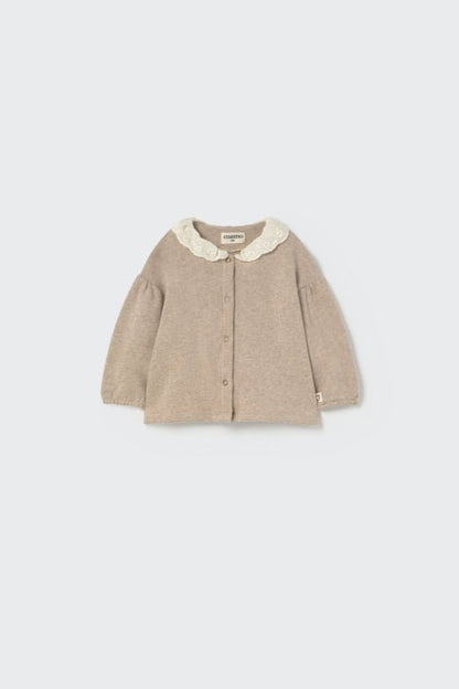 cozmo knit baby cardigan - beige 'venecia' - My Little Cozmo - Cardigan