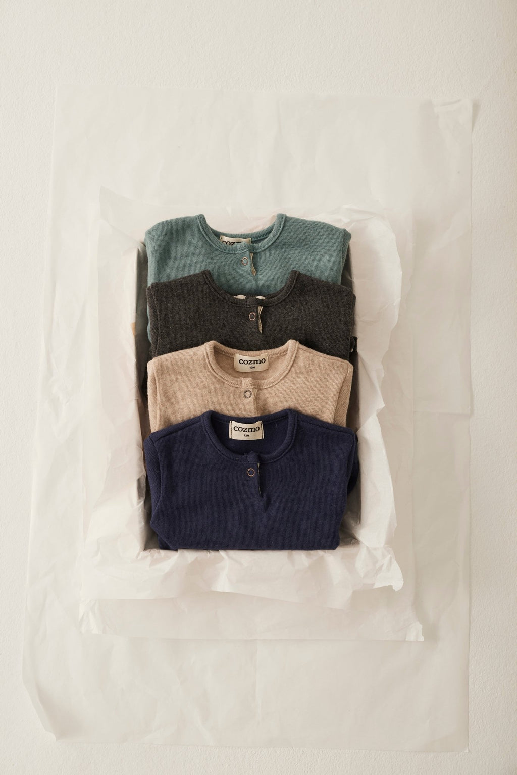 cozmo longsleeve - artic blue cotton knit 'remo' - My Little Cozmo - Long - sleeve