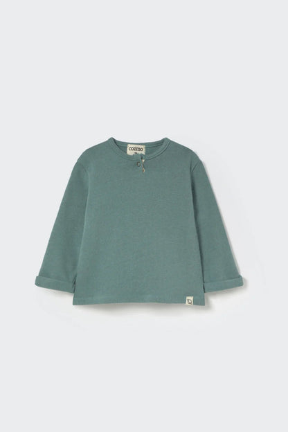 cozmo longsleeve - artic blue cotton knit 'remo' - My Little Cozmo - Long - sleeve