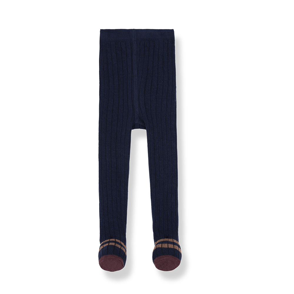 dark blue baby ribbed tights - 'sally' by +1 in the family - +1 in the family - Tights