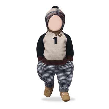 dark blue checkered fleece pants - 'simon' by +1 in the family - +1 in the family - Bottoms