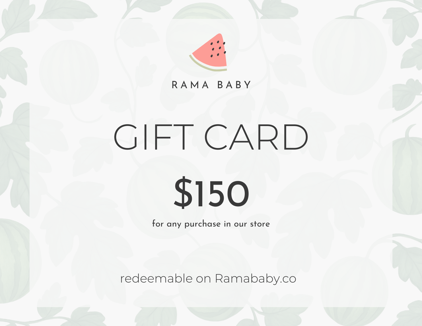 Digital Gift Card - Rama Baby - 