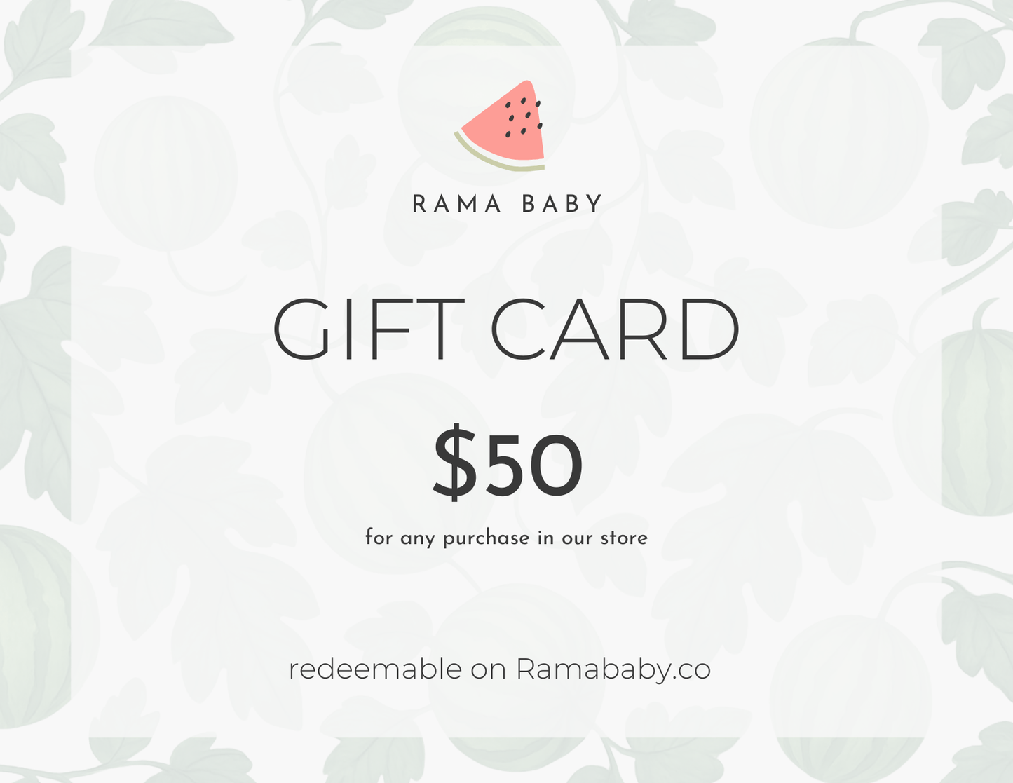 Digital Gift Card - Rama Baby - 