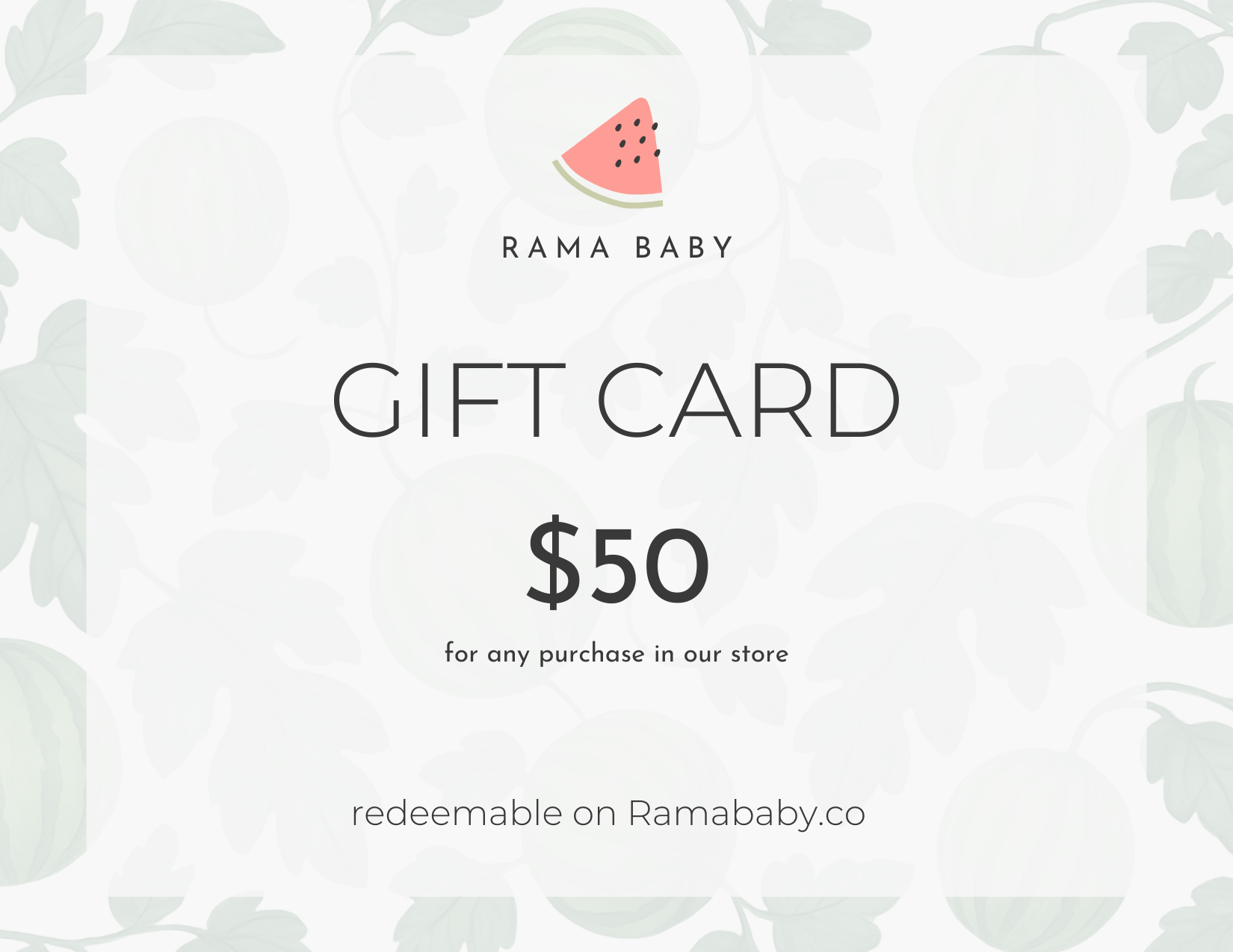 Digital Gift Card - Rama Baby - 