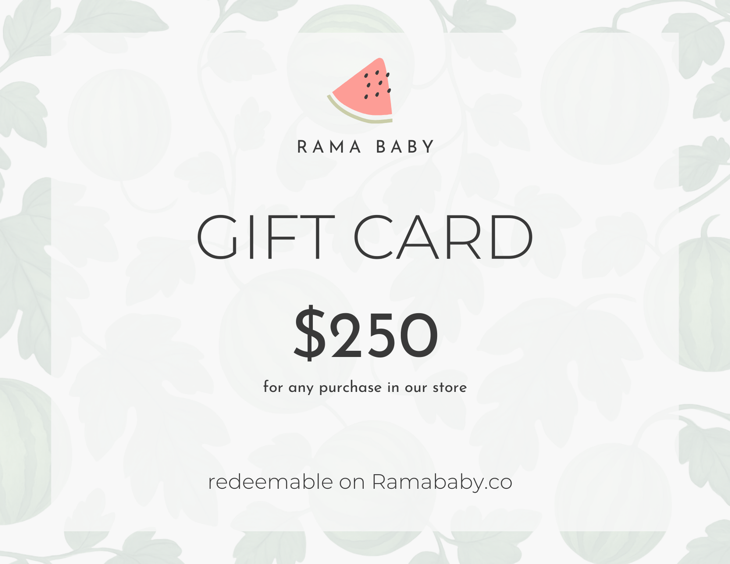 Digital Gift Card - Rama Baby - 