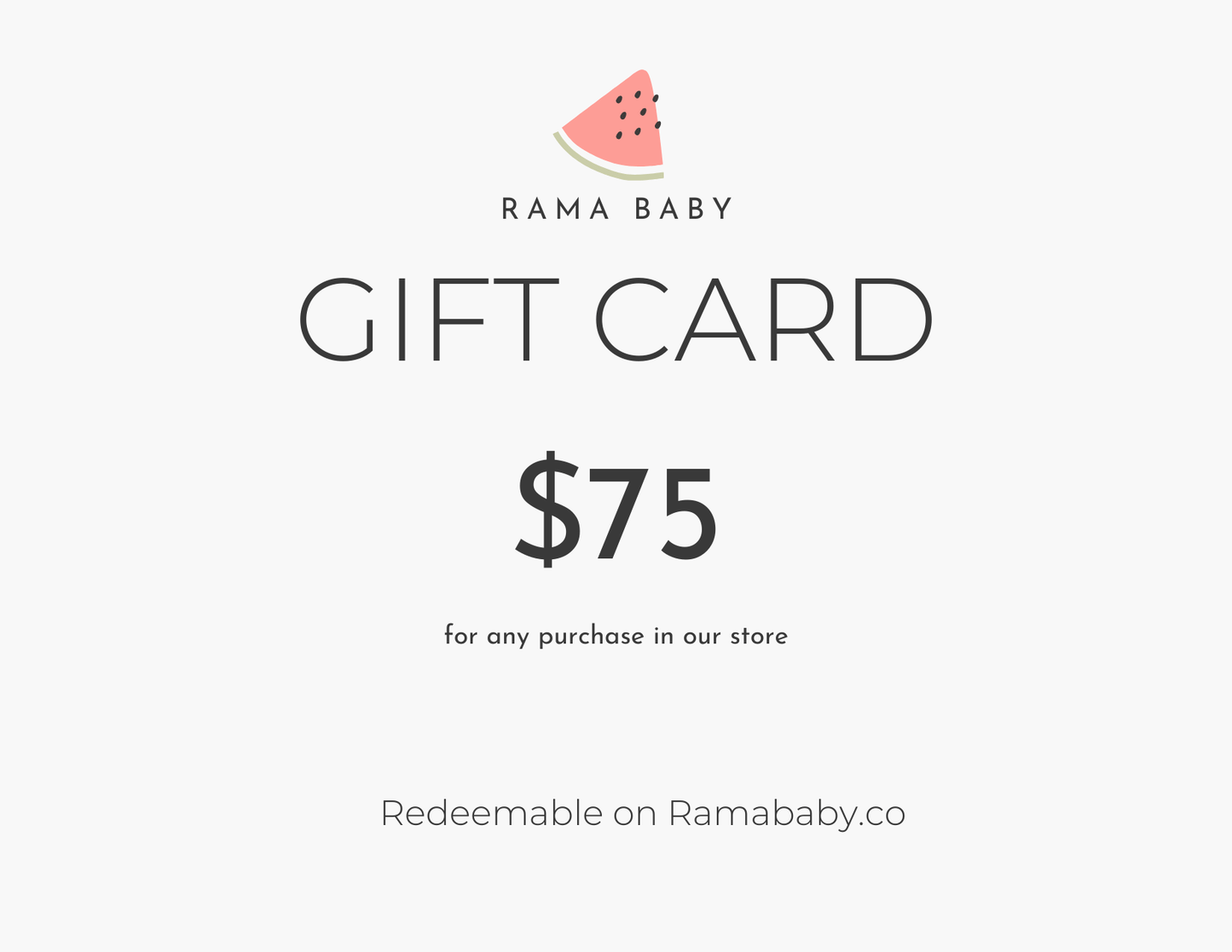 e - Gift Card - Rama Baby - 