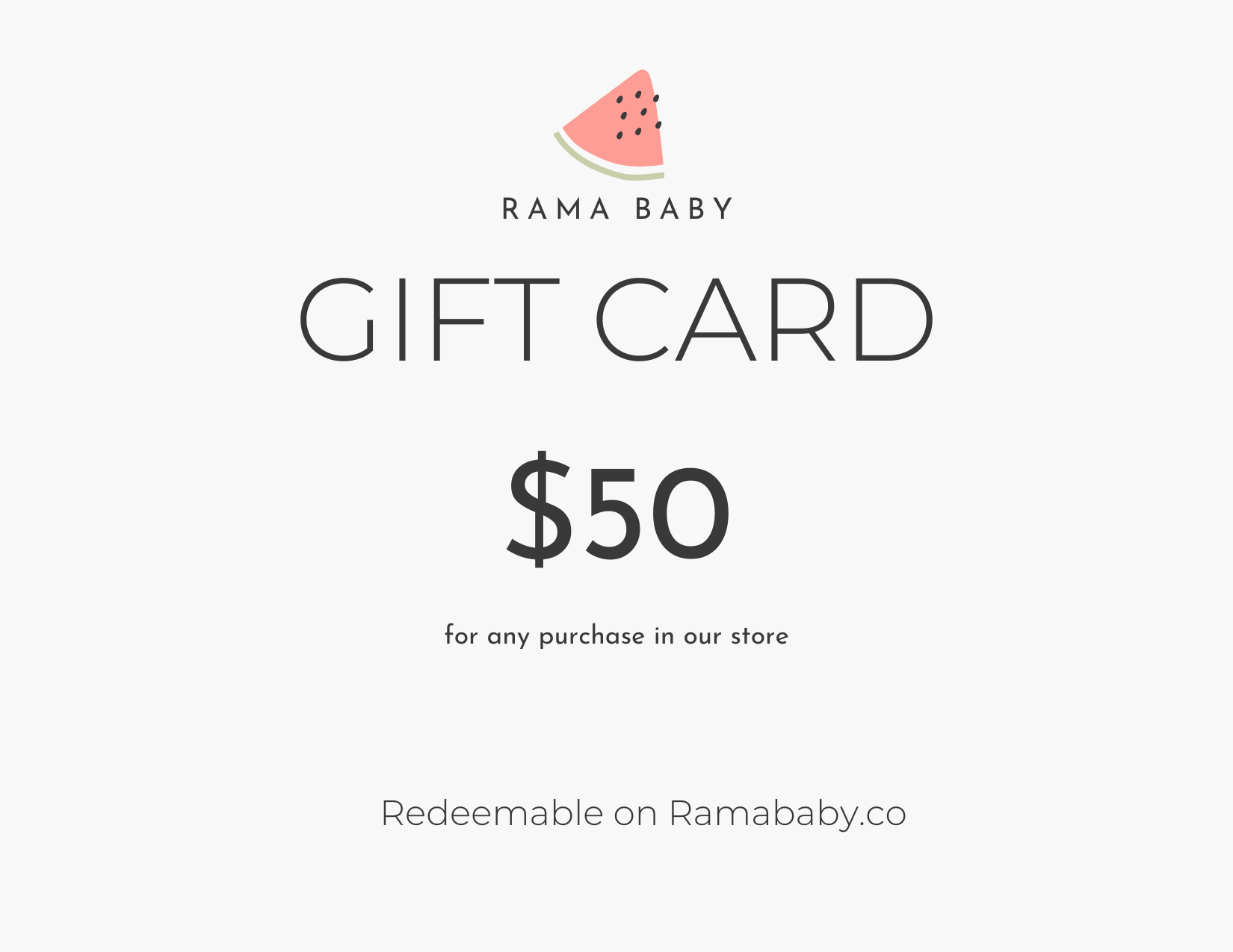 e - Gift Card - Rama Baby - 