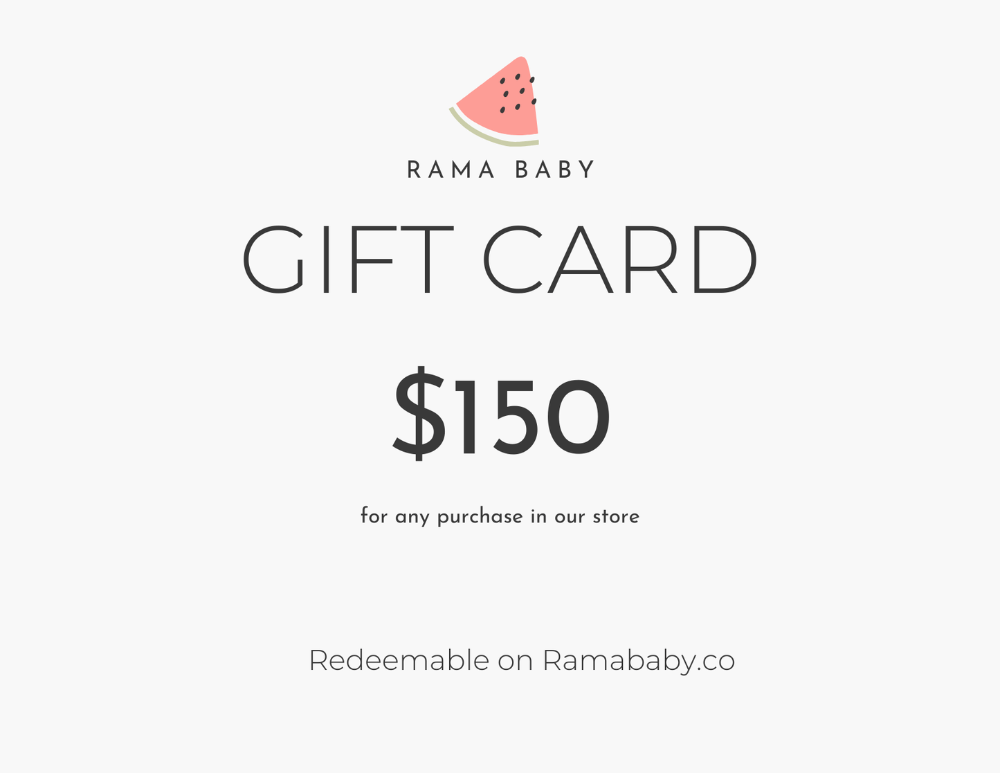 e - Gift Card - Rama Baby - 