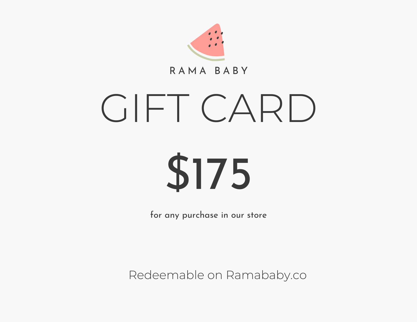 e - Gift Card - Rama Baby - 