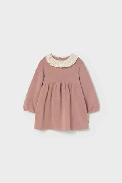 knit long sleeve dress - brushed pink 'florida' - cozmo - My Little Cozmo - Dress