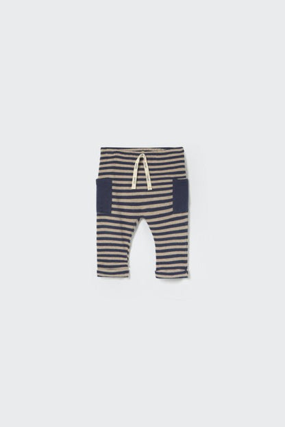 knit striped pants - navy 'nilo' - cozmo - My Little Cozmo - pants
