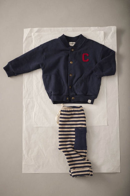knit striped pants - navy 'nilo' - cozmo - My Little Cozmo - pants