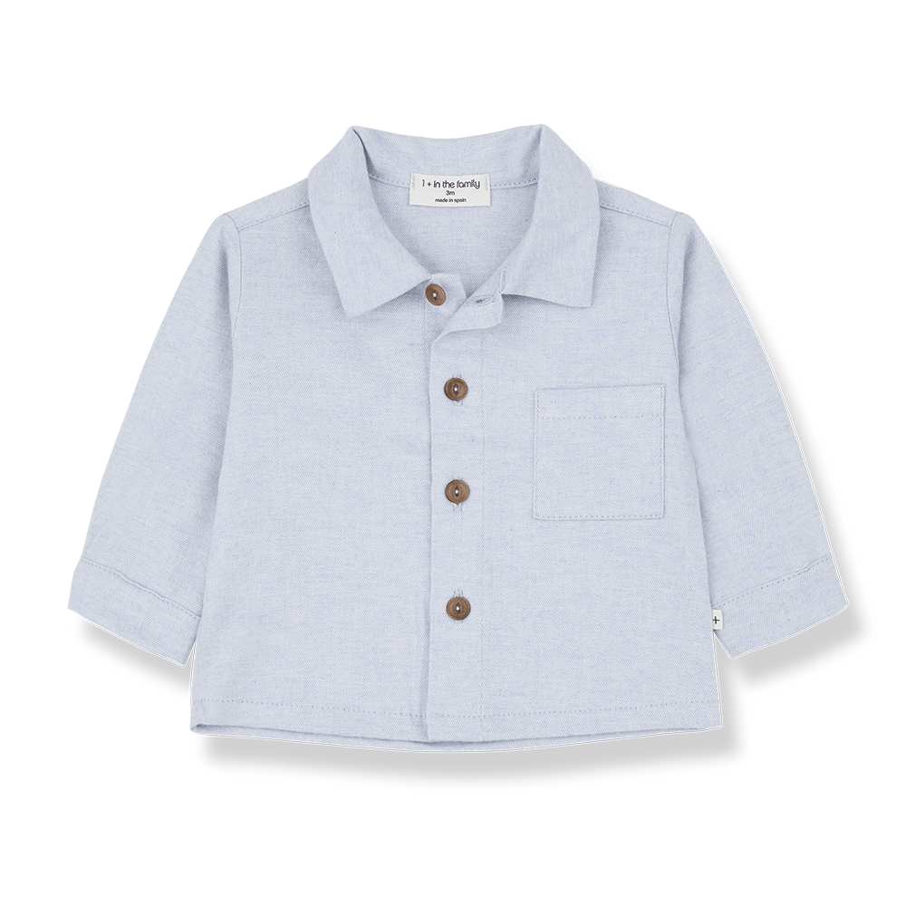 light blue longsleeve oxford button down - 'viktor' by +1 in the family - +1 in the family - Top