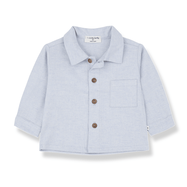 light blue longsleeve oxford button down - 'viktor' by +1 in the family - +1 in the family - Top