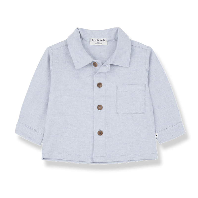 light blue longsleeve oxford button down - 'viktor' by +1 in the family - +1 in the family - Top
