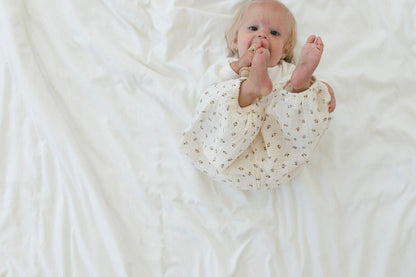long bloomer pants - beige cherry "sausage" - Party Bebe - Bottoms