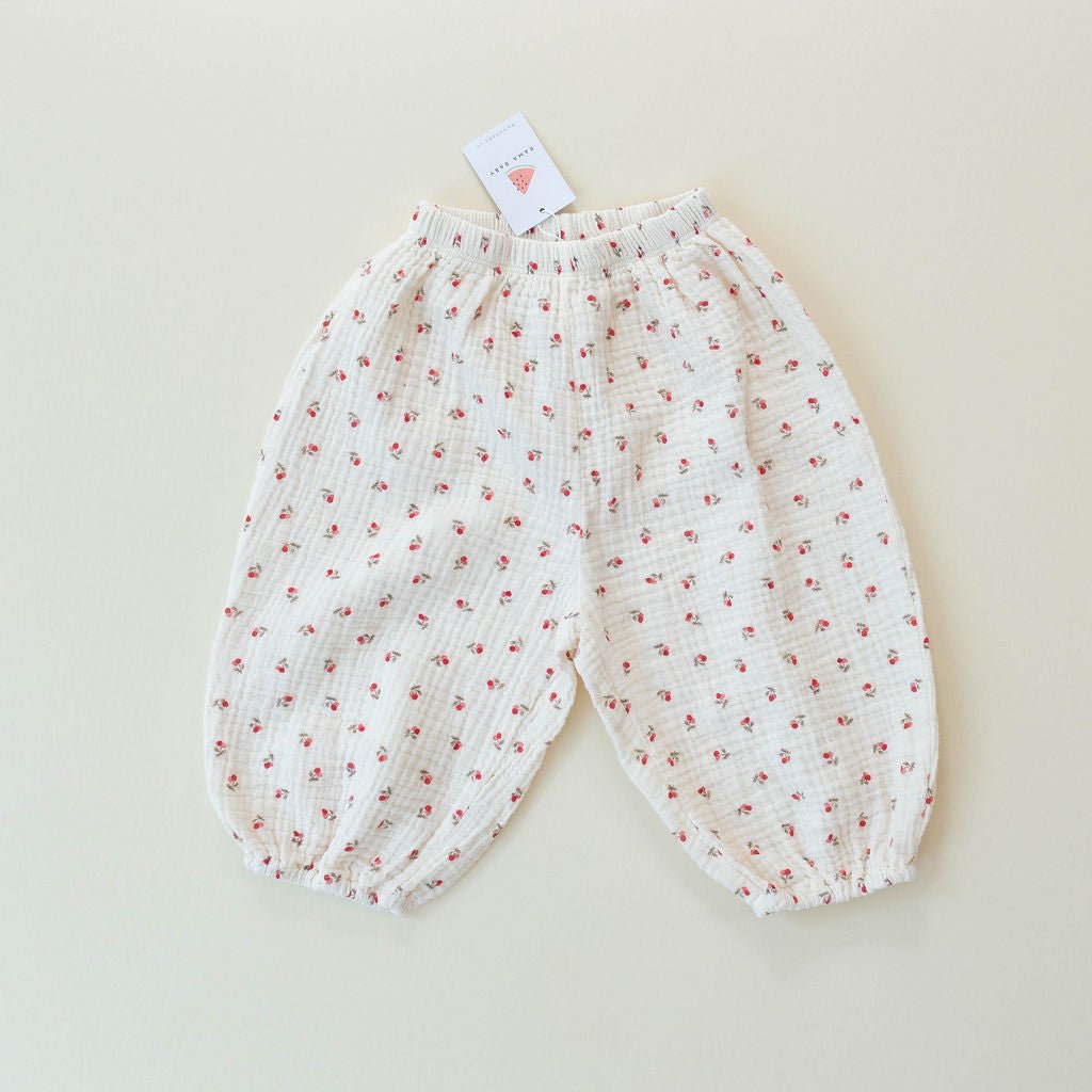 long bloomer pants - red cherry "sausage" - Party Bebe - 