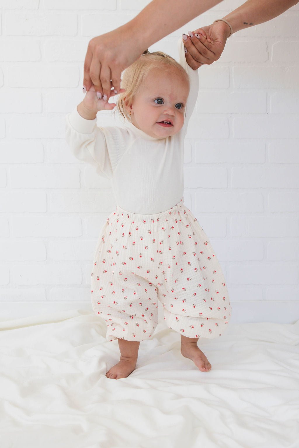 long bloomer pants - red cherry "sausage" - Party Bebe - 