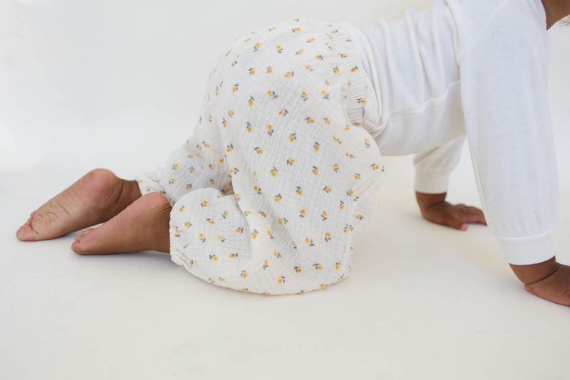 long bloomer pants - yellow cherry "sausage" - Party Bebe - 