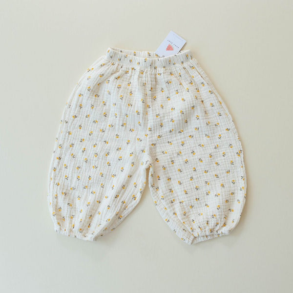 long bloomer pants - yellow cherry "sausage" - Party Bebe - 