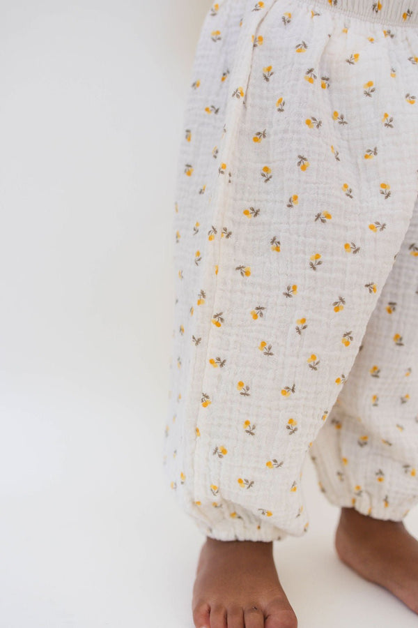 long bloomer pants - yellow cherry "sausage" - Party Bebe - 