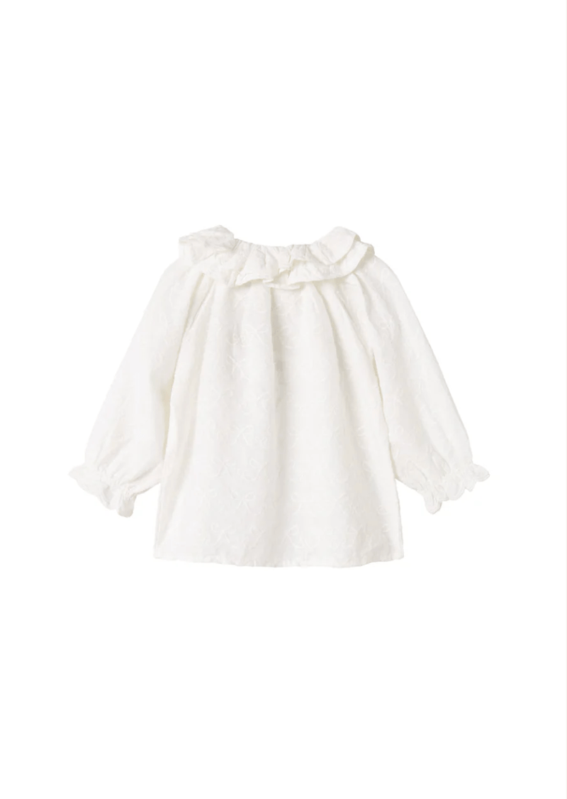 marmar copenhagen baby girl blouse - white bows 'tonello' - MarMar Copenhagen - Blouse