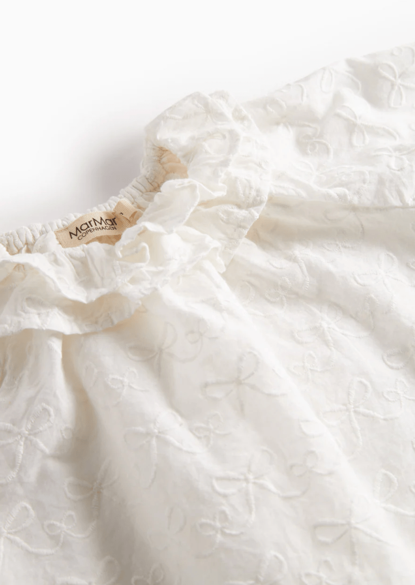 marmar copenhagen baby girl blouse - white bows 'tonello' - MarMar Copenhagen - Blouse